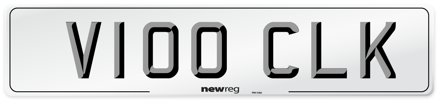 V100 CLK Number Plate from New Reg